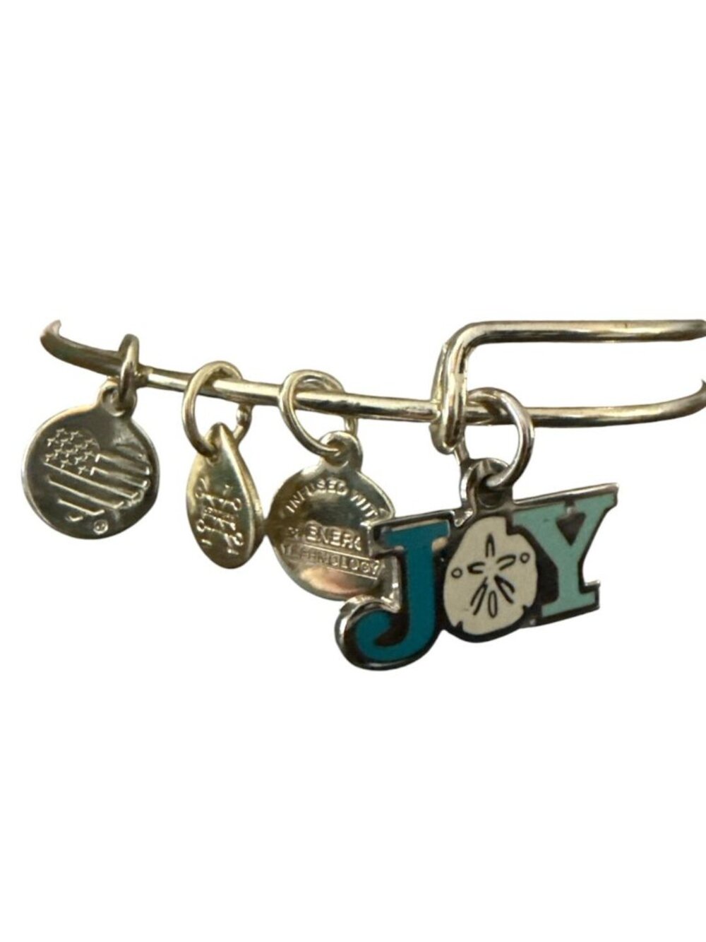 NWOT Alex & Ani Joy Sand Dollar Expandable Bangle Bracelet Silver Tone Beach - Picture 8 of 8